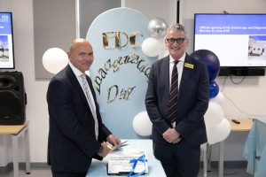Sir Jim Mackey and Professor Clive Kay officially open the new unit